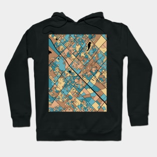 Brampton Map Pattern in Mid Century Pastel Hoodie